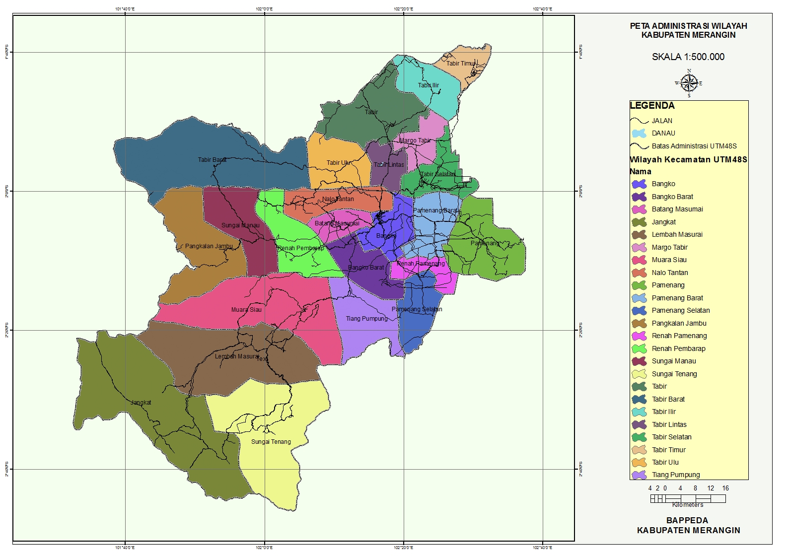 Gambar: Peta Administrasi Kabupaten Merangin